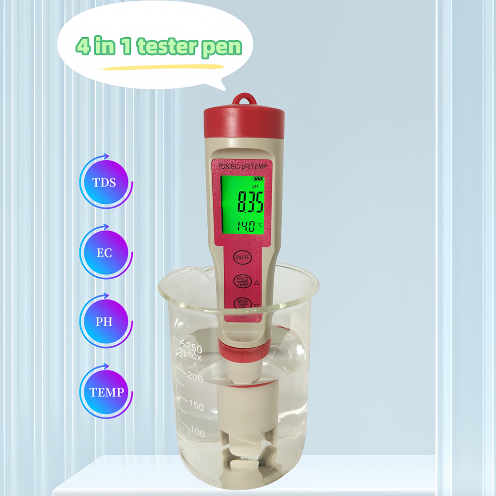 Backlight 4 in 1 pH Meter Pen  - Ph Meter Digital Water Tester ulasan dan harga