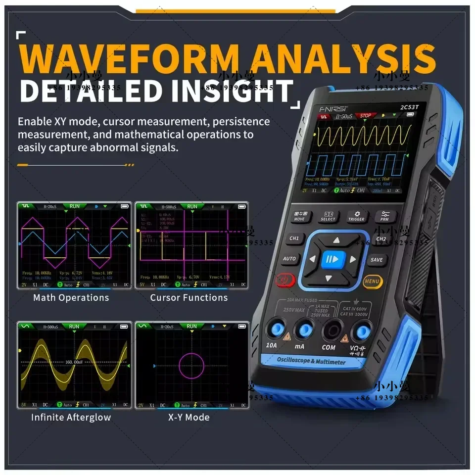 FNIRSI 2C23T10MHz, 2C53T 50MHz - Fnirsi Digital Oscilloscope Handheld ulasan dan harga