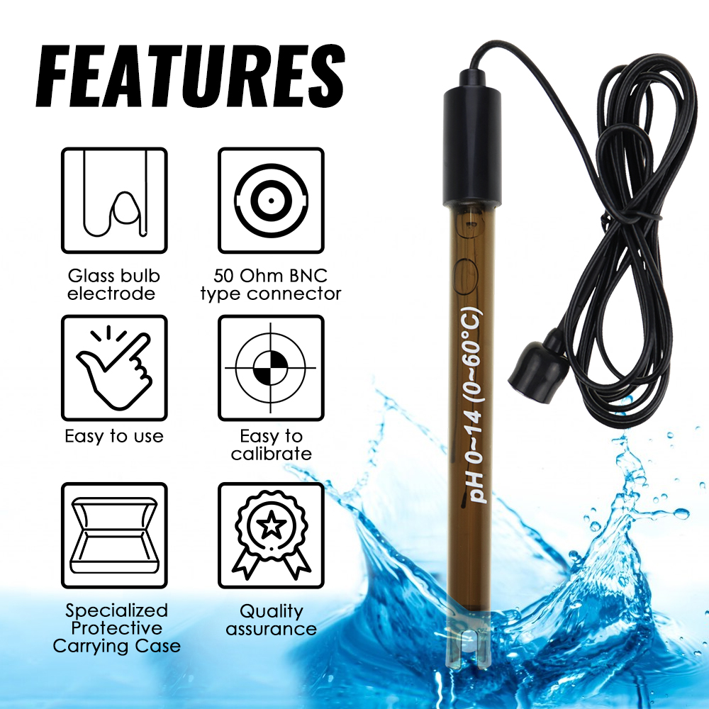 Ph Meter Ph Sonde Pool BNC Typ - Ph Meter Digital Water Tester ulasan dan harga